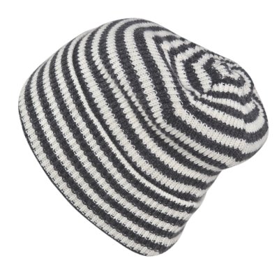 Beanies - Gårda Saint-Gervais Striped Wool Mix Beanie (mørk grå/hvit)