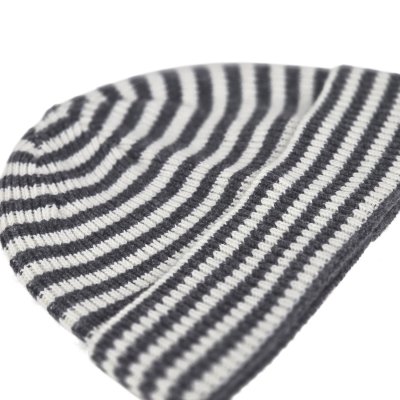 Beanies - Gårda Saint-Gervais Striped Wool Mix Beanie (mørk grå/hvit)
