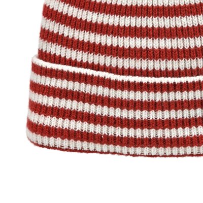 Beanies - Gårda Saint-Gervais Striped Wool Mix Beanie (rød/hvit)