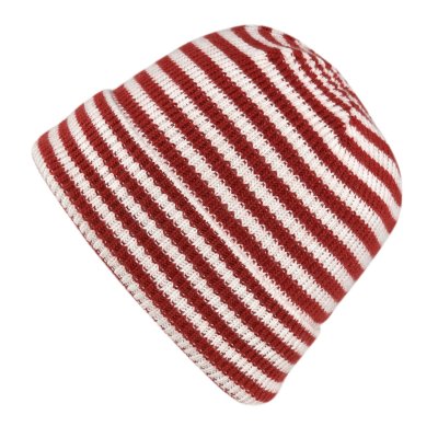 Beanies - Gårda Saint-Gervais Striped Wool Mix Beanie (rød/hvit)