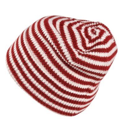 Beanies - Gårda Saint-Gervais Striped Wool Mix Beanie (rød/hvit)