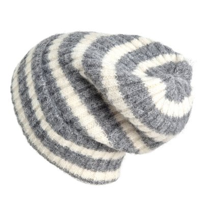 Beanies - Gårda Isfjord Slouch Beanie (grå/hvit)
