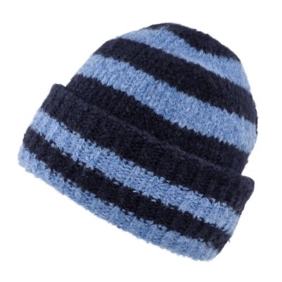 Beanies - Gårda Lech Striped Wool Mix Beanie (blå)