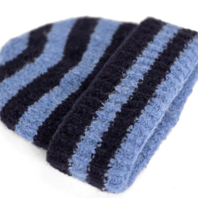 Beanies - Gårda Lech Striped Wool Mix Beanie (blå)