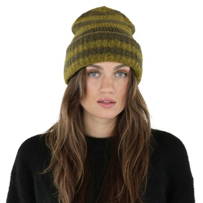 Beanies - Gårda Lech Striped Wool Mix Beanie (grønn)