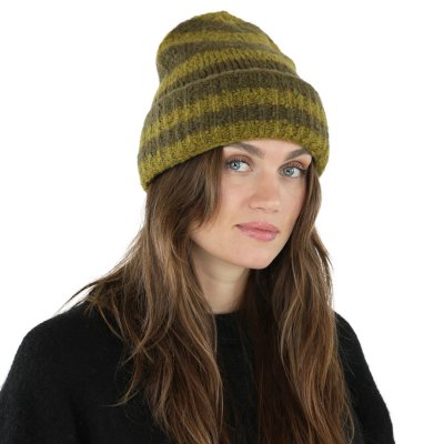 Beanies - Gårda Lech Striped Wool Mix Beanie (grønn)