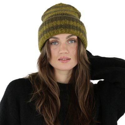 Beanies - Gårda Lech Striped Wool Mix Beanie (grønn)