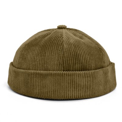 Beanies - Gårda Lymington Corduroy Docker Beanie (grønn)