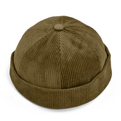 Beanies - Gårda Lymington Corduroy Docker Beanie (grønn)