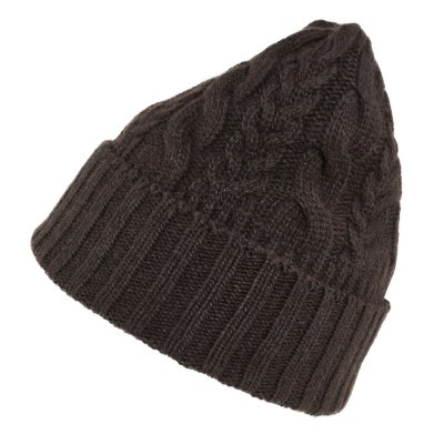 Beanies - Gårda Villars Cable Knit Wool Mix Beanie (brun)