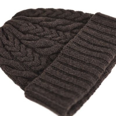 Beanies - Gårda Villars Cable Knit Wool Mix Beanie (brun)