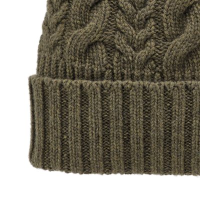Beanies - Gårda Villars Cable Knit Wool Mix Beanie (mosegrønn)