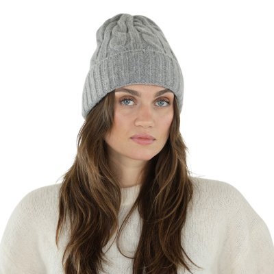 Beanies - Gårda Bad Gastein Cable Knit Wool Mix Beanie (grå)