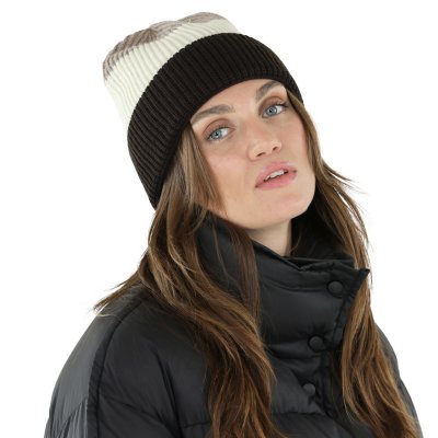 Beanies - Gårda Courchevel Merino Wool Beanie (beige/off white/brun)