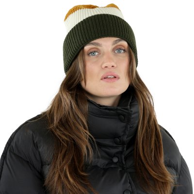 Beanies - Gårda Courchevel Merino Wool Beanie (grønn/off white/sennep)