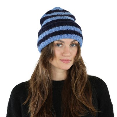 Beanies - Gårda Lech Striped Wool Mix Beanie (blå)