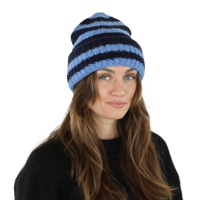 Beanies - Gårda Lech Striped Wool Mix Beanie (blå)