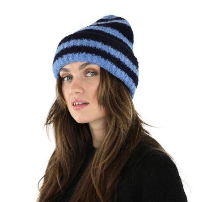 Beanies - Gårda Lech Striped Wool Mix Beanie (blå)
