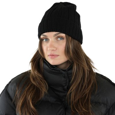 Beanies - Gårda Lenzerheide Merino Wool Beanie (svart)