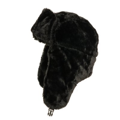 Pelslue - Gårda Angora Trapper Hat (svart)