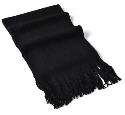 Skjerf - Gårda Knitted Woolmix Scarf (Sort)