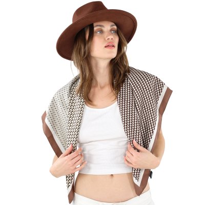 Tørkle - Gårda Narbonne Satin Scarf (brun/hvit)