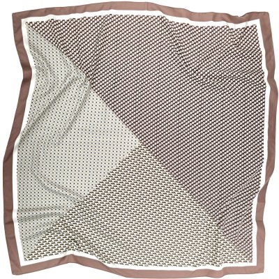 Tørkle - Gårda Narbonne Satin Scarf (brun/hvit)