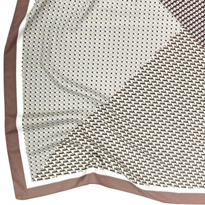 Tørkle - Gårda Narbonne Satin Scarf (brun/hvit)