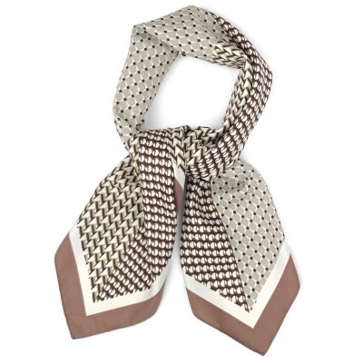 Tørkle - Gårda Narbonne Satin Scarf (brun/hvit)