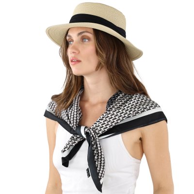 Tørkle - Gårda Narbonne Satin Scarf (svart/hvitt)