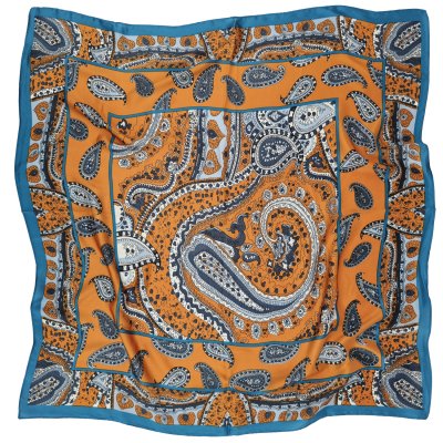 Tørkle - Gårda Paisley Satin Scarf (oransje)