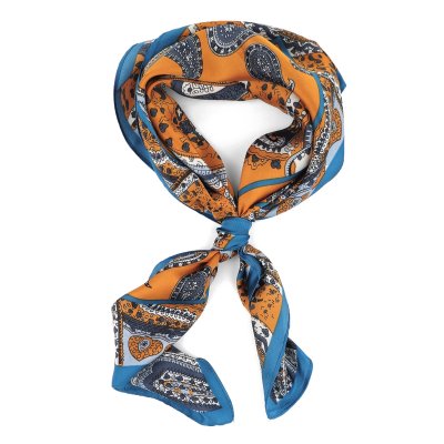 Tørkle - Gårda Paisley Satin Scarf (oransje)
