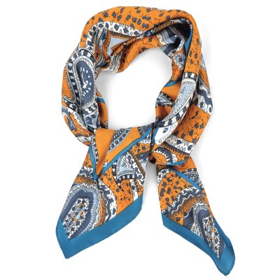Tørkle - Gårda Paisley Satin Scarf (oransje)