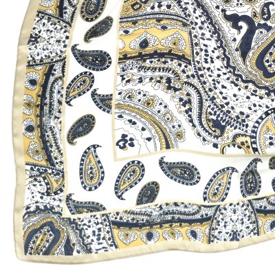 Tørkle - Gårda Paisley Satin Scarf (hvit)