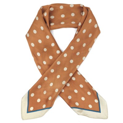 Tørkle - Gårda Polka Dot Satin Scarf (oransje)