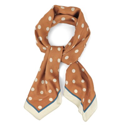 Tørkle - Gårda Polka Dot Satin Scarf (oransje)