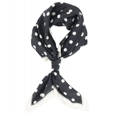 Tørkle - Gårda Polka Dot Satin Scarf (svart)