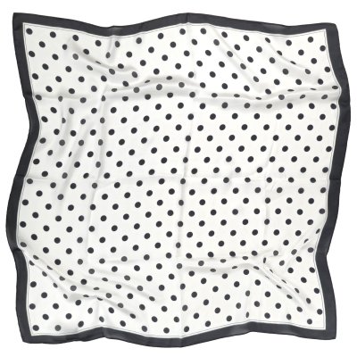 Tørkle - Gårda Polka Dot Satin Scarf (hvit)