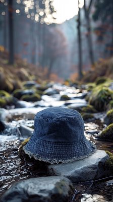 Hatter - Gårda Brooke Denim Bucket Hat (mørke blå)