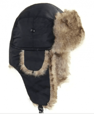 Pelslue - Trapper Hat with Faux Fur (sort)