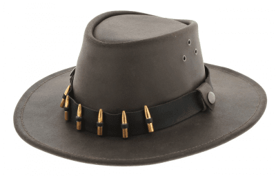Hatter - Jacaru Hunter Oiled Leather Hat (brun)
