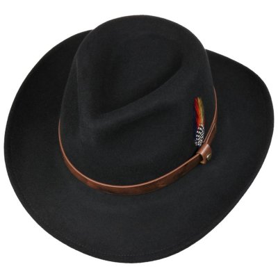 Hatter - Stetson Walters Western Woolfelt (sort)