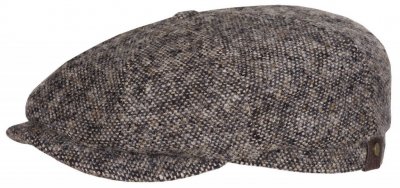 Sixpence / Flat cap - Stetson Hatteras Donegal Tweed (beige-sort)