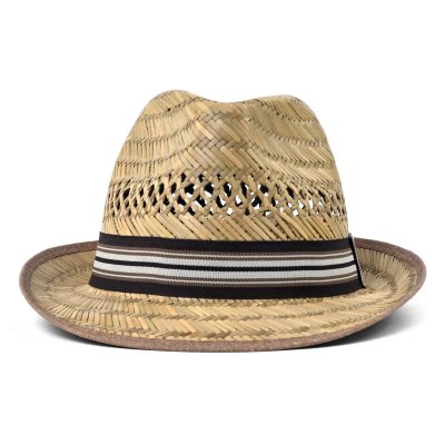 Stråhatt - Gårda Agulo Natural Straw Trilby (natur/brun)