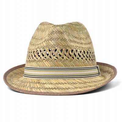 Stråhatt - Gårda Agulo Natural Straw Trilby (natur/krem)