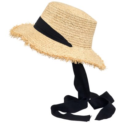 Stråhatt - Gårda Ajaccio Sun Hat (naturlig/svart)