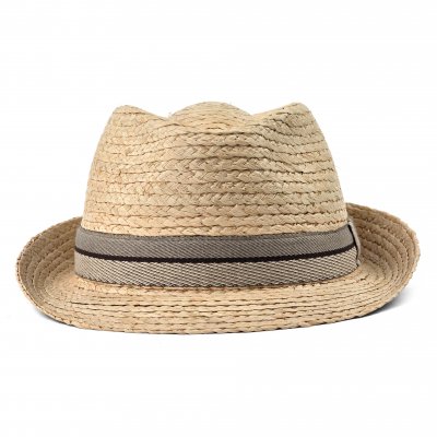 Stråhatt - Gårda Benijo Raffia Trilby (natur/taupe)