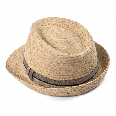 Stråhatt - Gårda Benijo Raffia Trilby (natur/taupe)