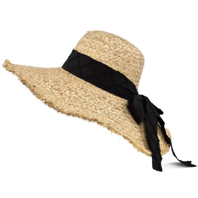 Stråhatt - Gårda Biarritz Sun Hat (naturlig/svart)