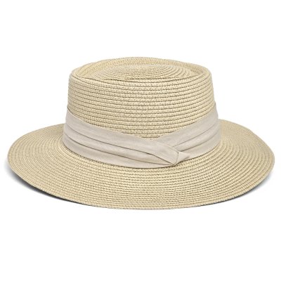 Stråhatt - Gårda Corfu Gambler (beige/rosa)